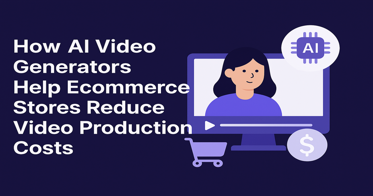 How AI Video Generators Help Ecommerce Stores Reduce Video Production Costs